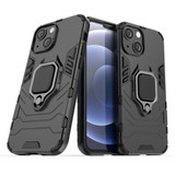 For iPhone 13 mini Case, Shockproof PC/TPU Protective Cover with Magnetic Ring Holder, Black | iCoverLover Australia