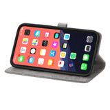 For iPhone 13 Pro Max Case, Mandala Emboss PU Leather Wallet Cover, Stand, Lanyard, Grey | iCoverLover Australia