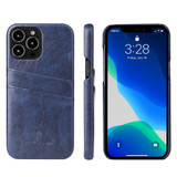 For iPhone 13 Pro Max Case Deluxe Leather Wallet Back Shell Slim Cover Blue | iCoverLover Australia