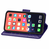 For iPhone 13 Pro Case, Butterfly PU Leather Wallet Cover, Lanyard & Stand, Dark Purple | iCoverLover Australia