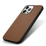 For iPhone 13 Pro Case Genuine Leather Durable Slim Fit Protective Cover Brown | iCoverLover Australia