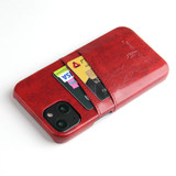 For iPhone 13 Case Deluxe Leather Wallet Back Shell Slim Cover Red | iCoverLover Australia