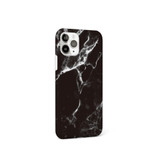 For iPhone 12/12 Pro Case, Glossy Marble Pattern TPU Protective Cover, Black | iCoverLover Australia