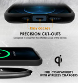 For iPhone 12/12 Pro Case, Tough Carbon Fibre Protective Cover, Black | iCoverLover Australia