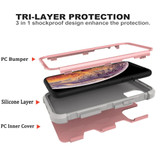 For iPhone 12 Pro Max Case Protective Armored 3-Layer Cover,Rose Gold & Grey | iCoverLover Australia