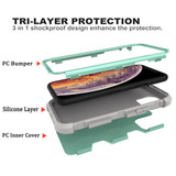 For iPhone 12 Pro Max Case Protective Armored 3-Layer Cover,Mint Green & Grey | iCoverLover Australia