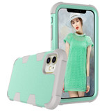 For iPhone 12 mini Case Protective Armored 3-Layer Cover,Mint Green & Grey | iCoverLover Australia