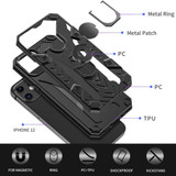 For iPhone 12 Pro Max (6.7in) Case Tough Armour Protective Cover with Magnetic Ring Holder Black | iCoverLover Australia