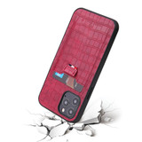 For iPhone 12 Pro Max (6.7in) Case, Crocodile Pattern PU Leather Card Slot Cover Red | iCoverLover Australia