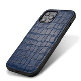 For iPhone 12 Pro Max (6.7in) Case, Genuine Leather Crocodile Pattern Cover, Blue | iCoverLover Australia