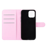 For iPhone 12 mini Case Lychee Texture Folio PU Protective Case , Holder & Card Slots & Wallet, Pink | iCoverLover Australia