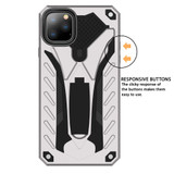 For iPhone 12 Pro Max (6.7in) Case, Armour Strong Shockproof Tough Cover with Kickstand, Silver | iCoverLover Australia