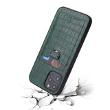 For iPhone 12 mini (5.4in) Case, Crocodile Pattern PU Leather Card Slot Cover Green | iCoverLover Australia