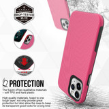 For iPhone 12/12 Pro (6.1in) Case Armour Shockproof Strong Light Slim Cover Pink | iCoverLover Australia