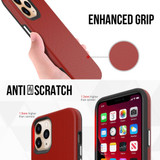 For iPhone 12 Pro Max (6.7in) Case Armour Shockproof Strong Light Slim Cover Red | iCoverLover Australia