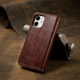 For iPhone 12/12 Pro (6.1in) Case PU Leather Flip Wallet Protective Cover Kickstand Brown | iCoverLover Australia