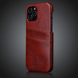 For iPhone 12/12 Pro (6.1in) Case Deluxe Leather Wallet Back Shell Slim Cover Brown | iCoverLover Australia