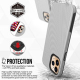 For iPhone 12 Pro Max (6.7in) Case Armour Shockproof Strong Light Slim Cover Silver | iCoverLover Australia