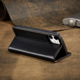 For iPhone 12 Pro Max (6.7in) Case Leather Flip Wallet Folio Cover with Stand Black | iCoverLover Australia
