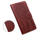 For iPhone 12 Pro Max Case Dream Catcher Printing Folio PU Leather Case,Holder, Card Slots, Wallet, Lanyard, Brown | iCoverLover Australia