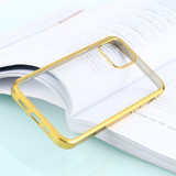 For iPhone 12/12 Pro Case Ultra-thin Plating TPU Protective Soft Case, Gold | iCoverLover Australia