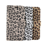 For iPhone 12/12 Pro Case Leopard Print Pattern Folio PU Leather Case,Card Slot and Holder, Gray | iCoverLover Australia