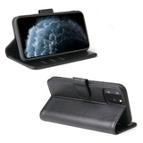 For iPhone 11 Pro Max Case iCoverLover Black Genuine Cow Leather Wallet Folio Case | iCoverLover Australia
