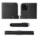 For iPhone 11 Pro Max Case iCoverLover Black Genuine Cow Leather Wallet Folio Case | iCoverLover Australia