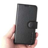 For iPhone 11 Pro Case iCoverLover Black Genuine Cow Leather Wallet Folio Case | iCoverLover Australia