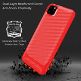 For iPhone 11 Pro Max Case Carbon Fiber Texture Slim Strong Soft Cover Red | iCoverLover Australia