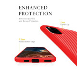 For iPhone 11 Pro Max Case Carbon Fiber Texture Slim Strong Soft Cover Red | iCoverLover Australia