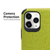 For iPhone 11 Pro Max Case Denim Texture Green Cover & Tempered Glass Screen Protector | iCoverLover Australia