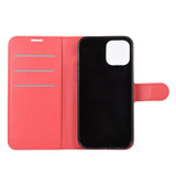 For iPhone 12/12 Pro Lychee Texture Folio Protective Case Wallet, Red | iCoverLover Australia