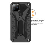 For iPhone 12/12 Pro (6.1in) Case, Armour Strong Shockproof Tough Cover with Kickstand, Black | iCoverLover Australia