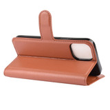For iPhone 12/12 Pro Lychee Texture Folio Protective Case Wallet, Brown | iCoverLover Australia