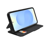 For Samsung Galaxy S25+ Plus EFM Monaco Vegan Leather Wallet Case with D3O BIO, Black | iCoverLover Australia