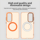 For Samsung Galaxy S25 5G Case - Durable Acrylic + TPU, MagSafe Compatible Scratch-Resistant Cover, Orange | iCoverLover Australia