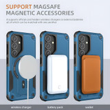 For Samsung Galaxy S25 5G Case, MagSafe Compatible, Kickstand Protective Cover, Dark Blue | iCoverLover Australia