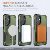 For Samsung Galaxy S25 5G Case, MagSafe Compatible, Kickstand Protective Cover, Army Green | iCoverLover Australia