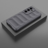 For Samsung Galaxy S25 Case - Wavy Shield, Durable TPU + Flannel Protective Cover, Dark Grey | iCoverLover Australia