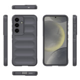 For Samsung Galaxy S25 Case - Wavy Shield, Durable TPU + Flannel Protective Cover, Dark Grey | iCoverLover Australia