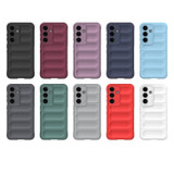 For Samsung Galaxy S25 Case - Wavy Shield, Durable TPU + Flannel Protective Cover, Dark Grey | iCoverLover Australia