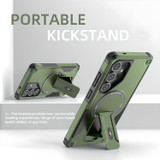For Samsung Galaxy S25+ Plus 5G Case, MagSafe Compatible, Kickstand Protective Cover, Army Green | iCoverLover Australia
