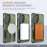 For Samsung Galaxy S25 Ultra 5G Case, MagSafe Compatible, Kickstand Protective Cover, Army Green | iCoverLover Australia