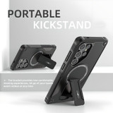 For Samsung Galaxy S25 Ultra 5G Case, MagSafe Compatible, Kickstand Protective Cover, Black | iCoverLover Australia