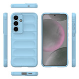 For Samsung Galaxy S25+ Plus Case - Wavy Shield, Durable TPU + Flannel Protective Cover, Light Blue | iCoverLover Australia