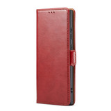 For Samsung Galaxy S25 Ultra Case Leather Flip Wallet Folio Cover Red | iCoverLover Australia
