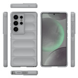 For Samsung Galaxy S25 Ultra Case - Wavy Shield, Durable TPU + Flannel Protective Cover, Grey | iCoverLover Australia