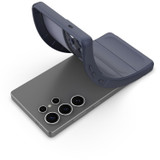 For Samsung Galaxy S25 Ultra Case - Wavy Shield, Durable TPU + Flannel Protective Cover, Grey | iCoverLover Australia