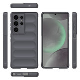For Samsung Galaxy S25 Ultra Case - Wavy Shield, Durable TPU + Flannel Protective Cover, Dark Grey | iCoverLover Australia